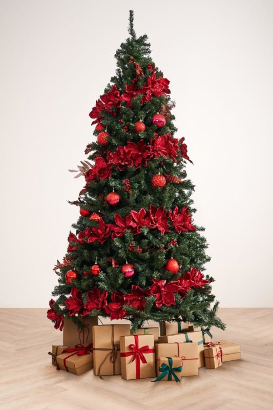 red theme christmas tree premium bundle by masons home decor