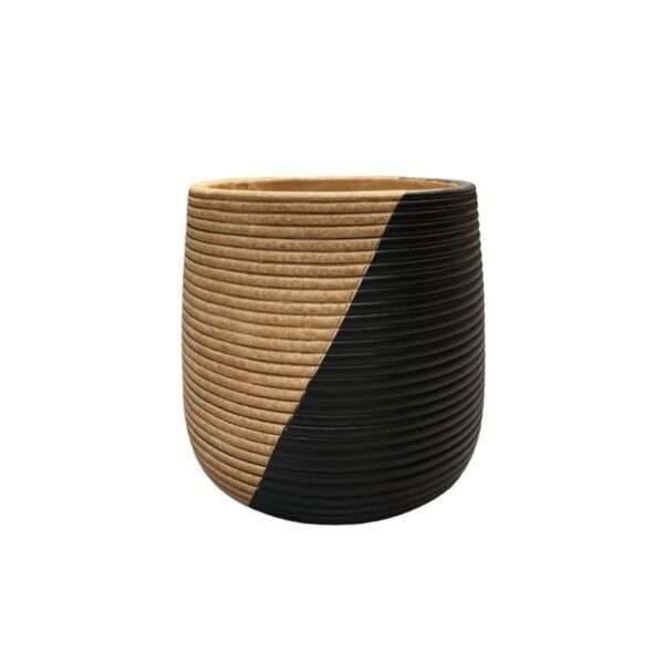 Artificial Cascading Rose Bush - Black and Brown Pot by masons home decor singapore